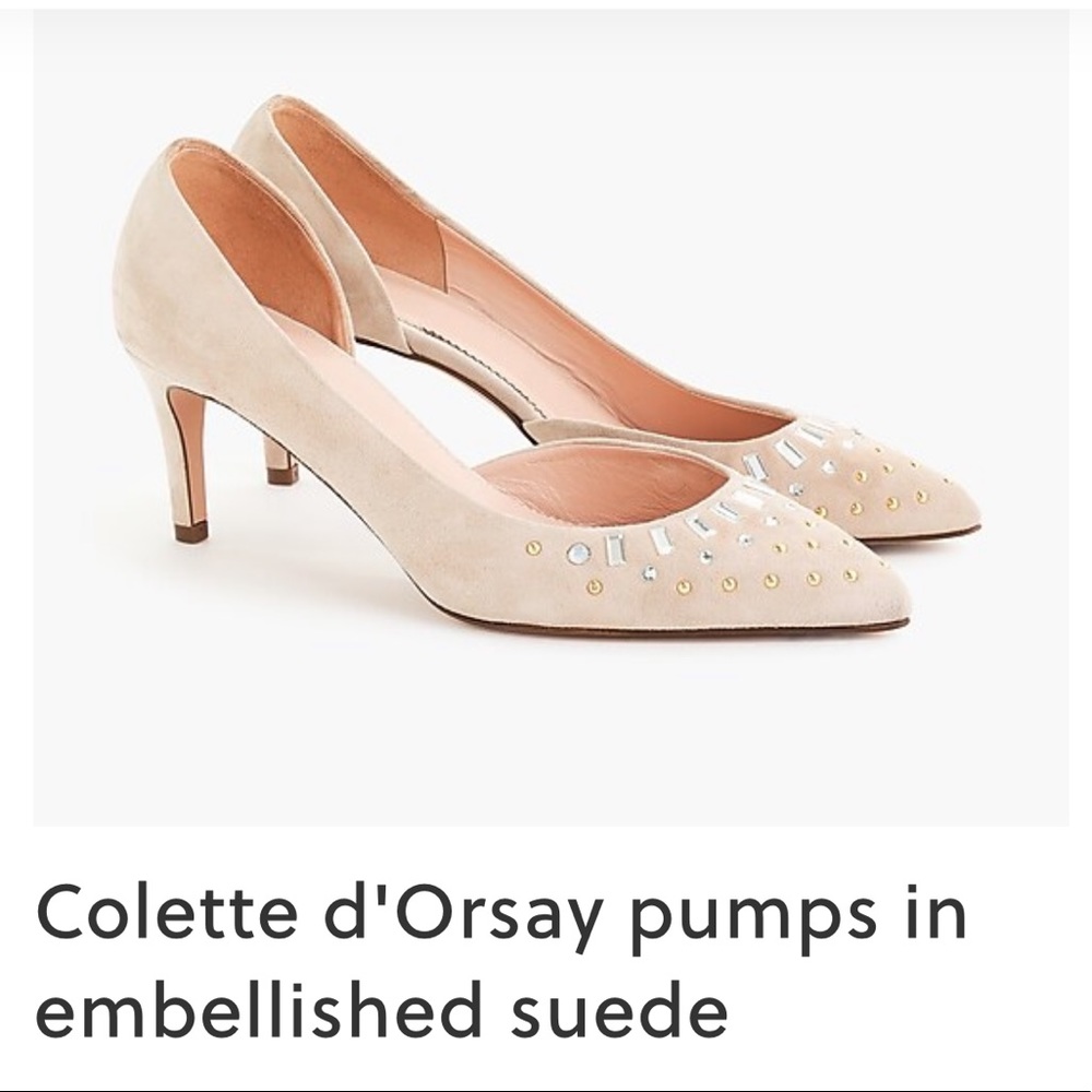 J.Crew Colette d’orsay pump in embellished suede 8